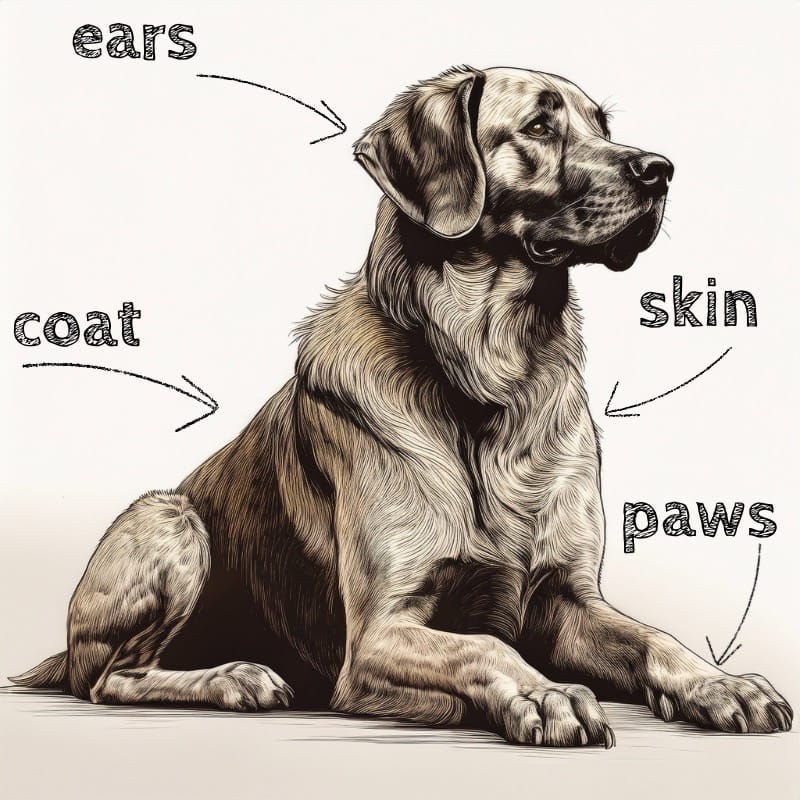 dog allergy problem areas